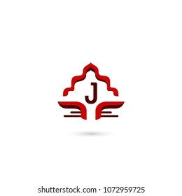 Initial Letter J Tree Asbstract Template. Can be adapt to Corporate identity, logo, icon, symbol and brand identity