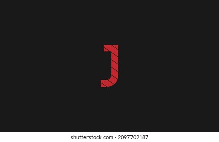 Letra inicial J mayúscula elementos de plantilla de diseño de logotipo moderno. Vector