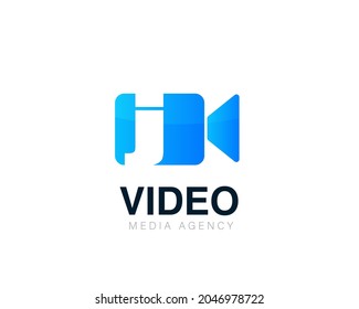 Initial-Brief-J-Videokonferenz und Chat-Video-Logo