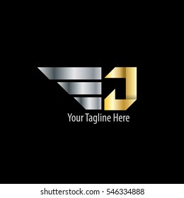 Initial Letter J With Wings Design Logo