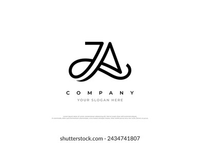 Initial Letter JA Logo Design