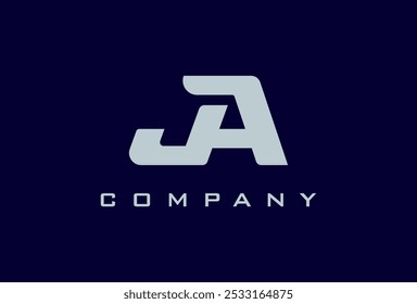 Letra inicial JA Logo, letra J con una combinación, conveniente para la marca y companys diseño de logotipo, Ilustración vectorial