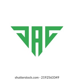 Initial letter JAC triangle logo, simple monogram logo vector