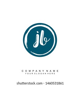 Initial letter JB beautiful handwriting logo vector template