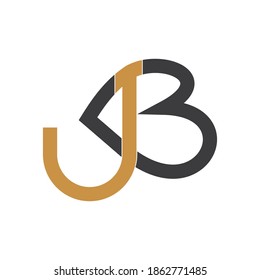Initial letter jb or bj logo vector design templates