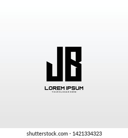 Initial letter JB minimalist art logo vector
