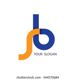 Initial Letter JB SB RB Rounded Lowercase Logo