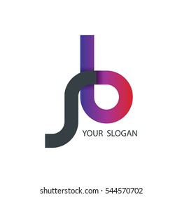 Initial Letter JB SB RB Rounded Lowercase Logo