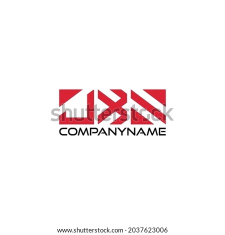 initial letter jbs j b s automotive logo template design