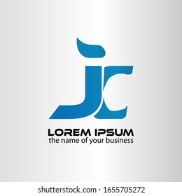 initial letter JC company name logo is blue and gray swoosh design.
vector logo creative template vector for business and corporate identity.
