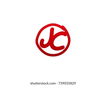 The initial letter JC handwritten logo
