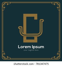 Initial letter JC logotype company name. Vector for company name.