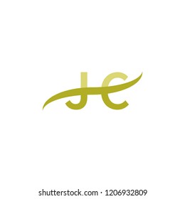 Initial letter JC, overlapping movement swoosh logo, green color on white background