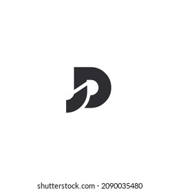 Initial letter JD DJ logo template design