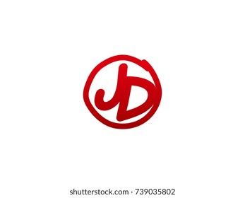 The initial letter JD handwritten logo