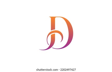 Initial Letter JD Logo. JD Stock Letter Logo design.