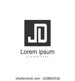 Initial Letter JD Logo template design. Minimalist letter logo vector design