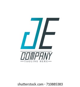 Initial Letter JE Design Logo Template