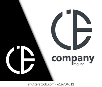 Initial Letter IE JE With Linked Circle Logo