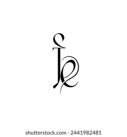 Initial letter je logo design creative modern symbol icon monogram