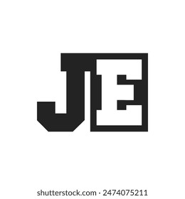 Initial Letter JE Logo Design Template. JE Logo