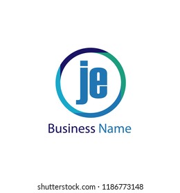 Initial Letter JE Logo Template Design