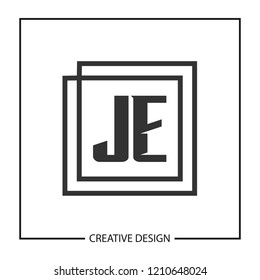 Initial Letter JE Logo Template Design