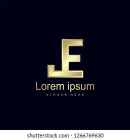 Initial Letter JE Logo Template Vector Design