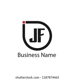 Initial Letter JF Logo Template Design