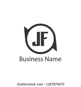 Initial Letter JF Logo Template Design