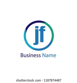Initial Letter JF Logo Template Design