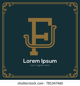 Initial letter JF logotype company name. Vector for company name.