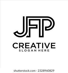 initial letter JFP logo design vector