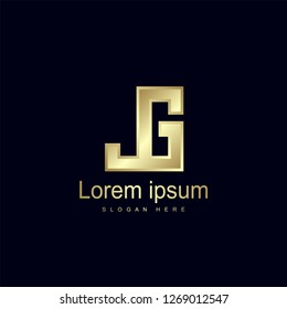 Initial Letter JG Logo Template Vector Design