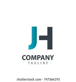 Initial Letter JH Design Logo