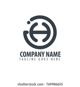 Initial Letter JH Design Logo