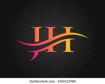 Initial Letter JH Linked Logo for business and company identity. Modern Letter JH Logo Vector Template with modern trendy