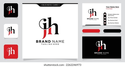 Initial Letter JH logo design template