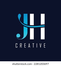 Initial Letter JH Logo. JH Letter Design Vector Illustration.