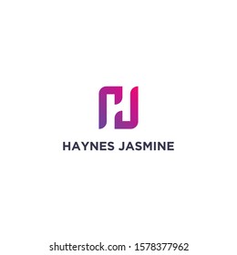 initial letter jh, simple clean elegant