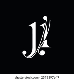Initial letter ji logo design 
