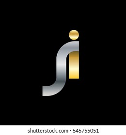 Initial Letter JI SI RI Rounded Lowercase Logo