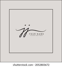 Initial Letter JJ logo - Handwritten Signature Logo