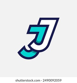 Initial Letter JJ Logo, Monogram Logo letter J with J combination, design logo template element, vector illustration