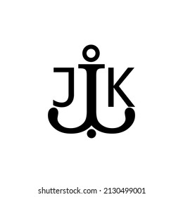 Anfänglicher Brief JK Anker einfaches Logo.