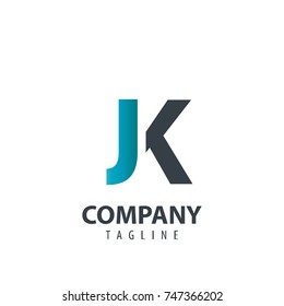 Initial Letter JK Design Logo