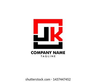 Initial Letter JK Logo Template Design