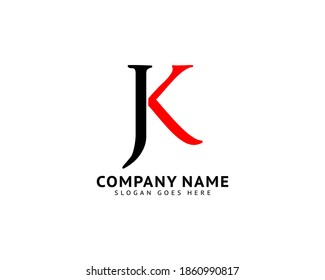 Initial Letter JK Logo Template Design