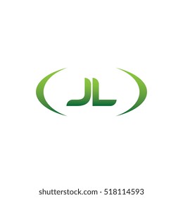 initial letter JL brackets uppercase logo green vector element template design