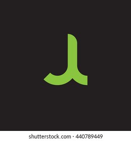 initial letter jl linked round lowercase logo green
